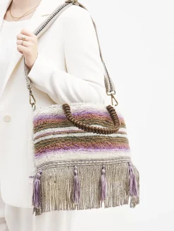 – Schultertasche aus Textil mit Fransen*Konstantin Starke Best