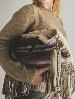 – Schultertasche aus Textil mit Fransen*Konstantin Starke Best