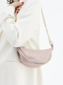 Damen Konstantin Starke – Schultertasche aus Leder in Rosé