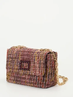 – Schultertasche aus Bouclé-Stoff bordeauxrot*Konstantin Starke Best