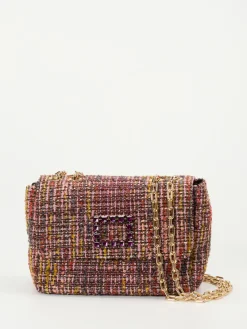 – Schultertasche aus Bouclé-Stoff bordeauxrot*Konstantin Starke Best