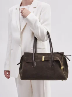 – Shopper Bag aus Veloursleder Dunkel*Konstantin Starke Online