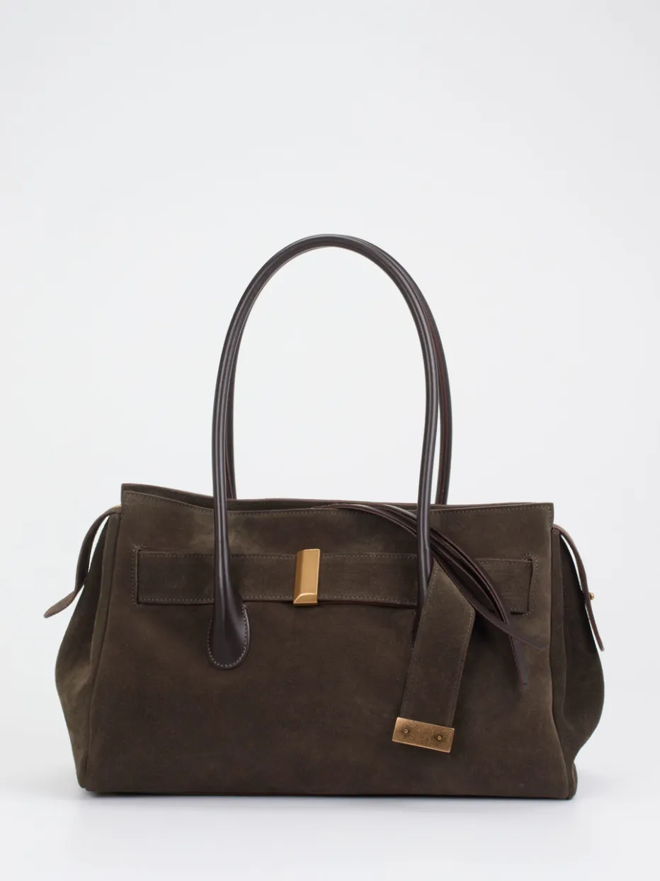 – Shopper Bag aus Veloursleder Dunkel*Konstantin Starke Online