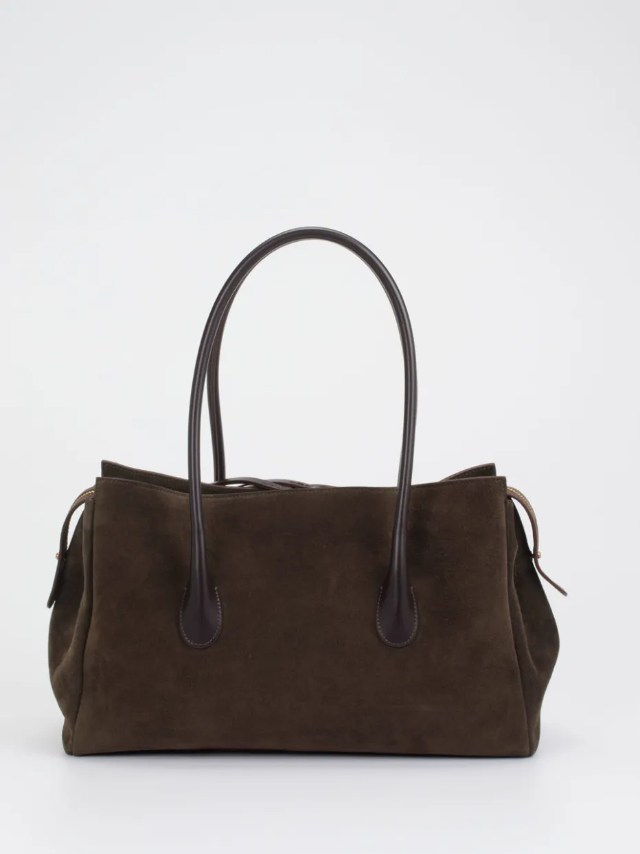 – Shopper Bag aus Veloursleder Dunkel*Konstantin Starke Online