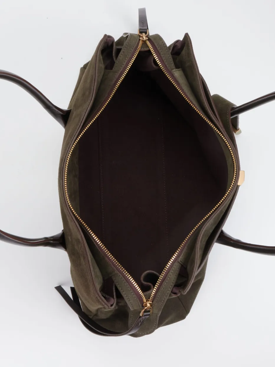 – Shopper Bag aus Veloursleder Dunkel*Konstantin Starke Online