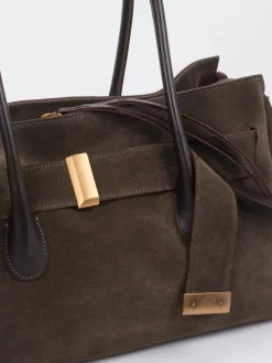 – Shopper Bag aus Veloursleder Dunkel*Konstantin Starke Online