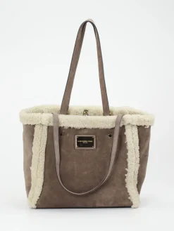 – Shopper aus Textil in Taupe*Konstantin Starke