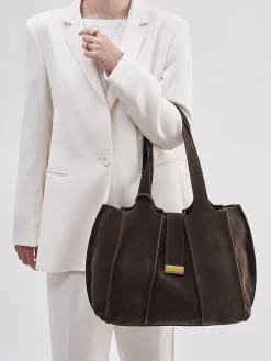 – Shopper aus Veloursleder Dunkel*Konstantin Starke Discount