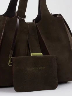 – Shopper aus Veloursleder Dunkel*Konstantin Starke Discount