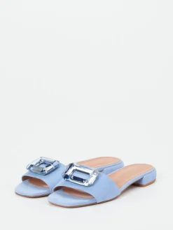 Damen Konstantin Starke – Slides aus Veloursleder Hell