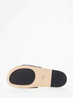 – Slides aus Flechtleder in Dunkel*Konstantin Starke