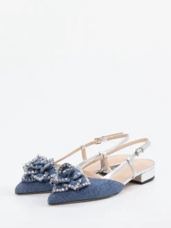– Slingback-Ballerinas aus Denim*Konstantin Starke Discount