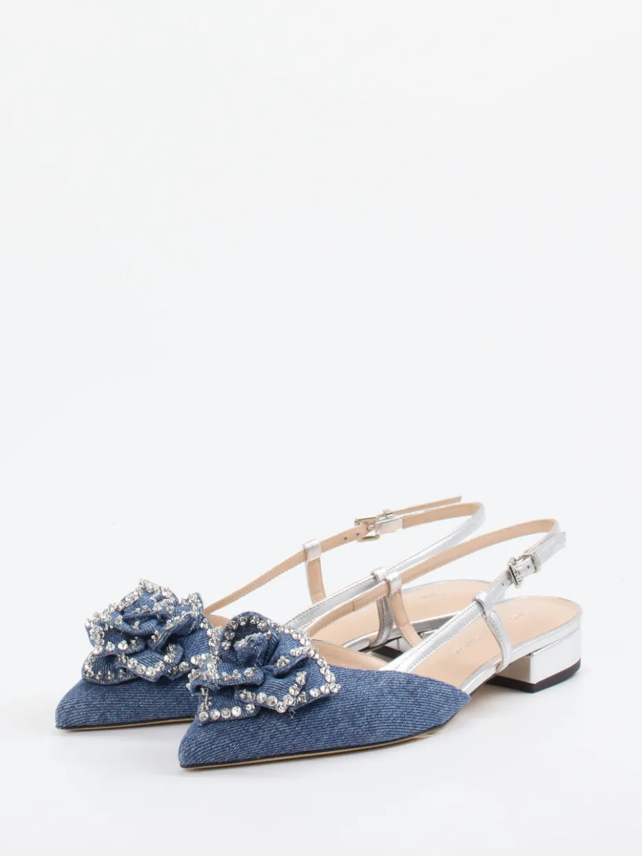 – Slingback-Ballerinas aus Denim*Konstantin Starke Discount