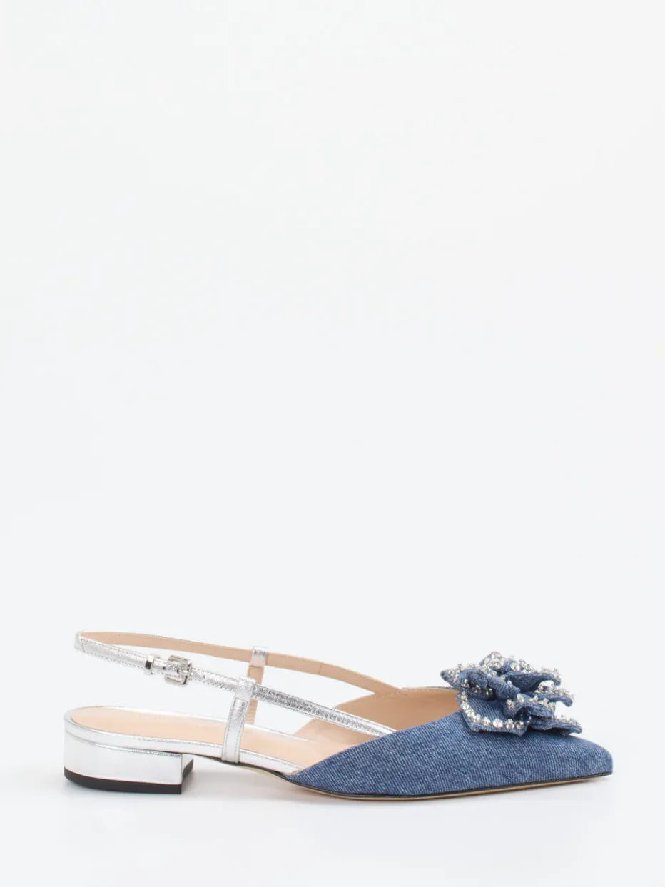 – Slingback-Ballerinas aus Denim*Konstantin Starke Discount