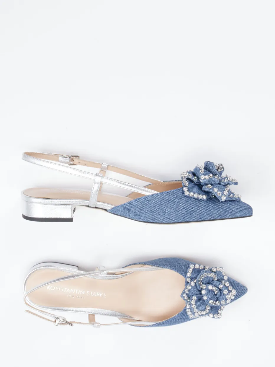 – Slingback-Ballerinas aus Denim*Konstantin Starke Discount