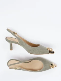 – Slingback-Pumps aus Textil Salbei*Konstantin Starke Clearance