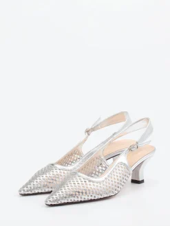 Damen Konstantin Starke – Slingback-Pumps aus Metallicleder