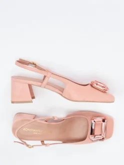 Damen Konstantin Starke – Slingback-Pumps aus Veloursleder rosé