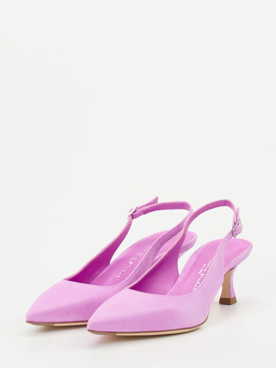 – Slingback-Pumps aus Veloursleder Pink*Konstantin Starke Sale