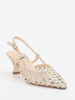 – Slingback-Pumps aus Flechtleder Gold*Konstantin Starke Clearance