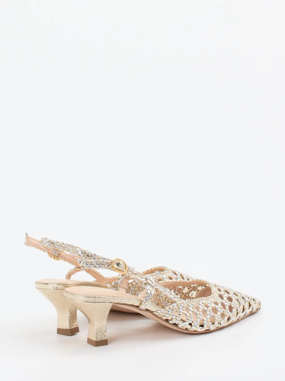 – Slingback-Pumps aus Flechtleder Gold*Konstantin Starke Clearance