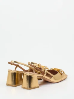 Damen Konstantin Starke – Slingback-Pumps aus Metallicleder