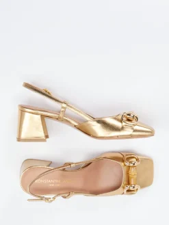 Damen Konstantin Starke – Slingback-Pumps aus Metallicleder