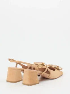 Damen Konstantin Starke – Slingback-Pumps aus Veloursleder Sand