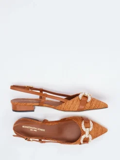 – Slingback-Ballerinas aus Textil und Leder*Konstantin Starke Outlet