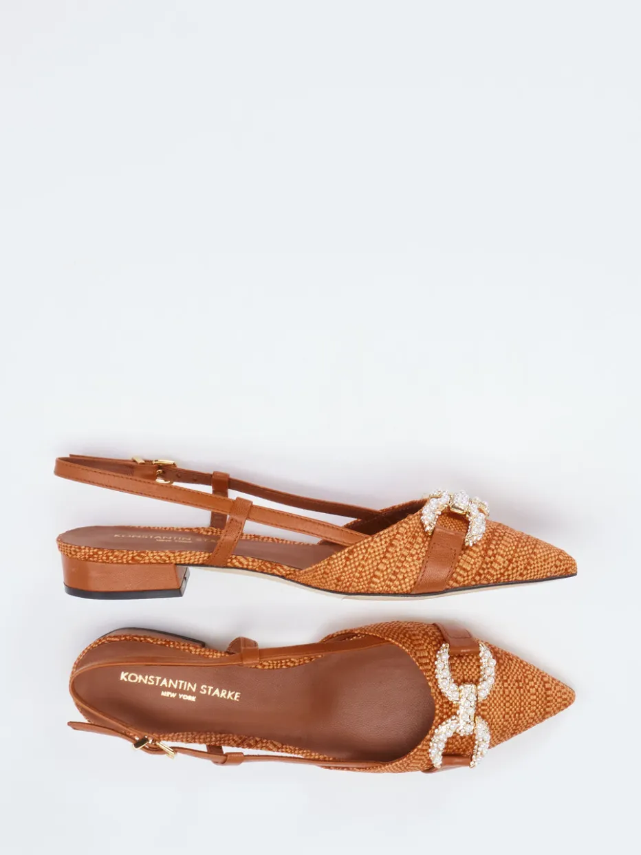 – Slingback-Ballerinas aus Textil und Leder*Konstantin Starke Outlet