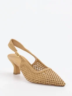 – Slingback-Pumps aus Veloursleder Sandbeige*Konstantin Starke