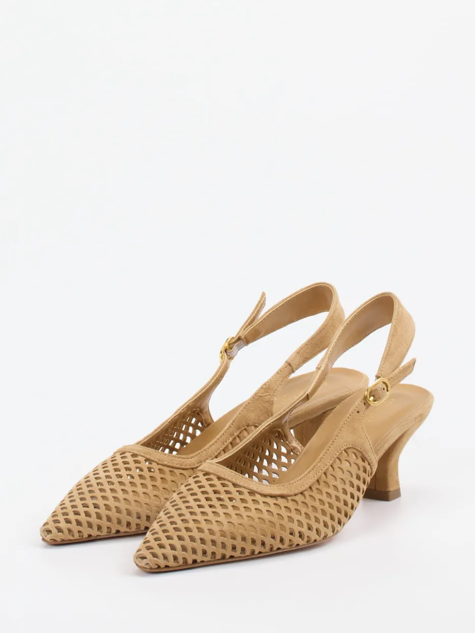 – Slingback-Pumps aus Veloursleder Sandbeige*Konstantin Starke