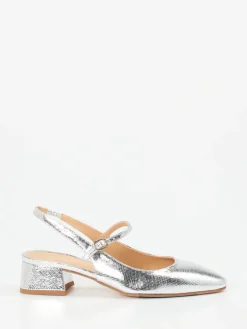 Damen Konstantin Starke – Slingback-Pumps aus Metallicleder