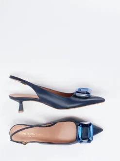 Damen Konstantin Starke – Slingback-Pumps aus Lammleder Dunkel