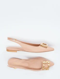 Damen Konstantin Starke – Slingback-Ballerina aus Lammleder Nude