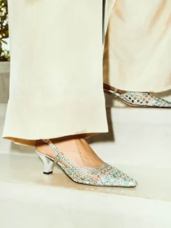 Damen Konstantin Starke – Slingback-Pumps aus Flechtleder color