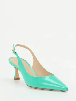 – Slingback-Pumps aus Hochglanzleder Türkisgrün*Konstantin Starke Best