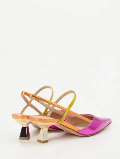 – Slingback-Pumps aus Metallicleder*Konstantin Starke Outlet