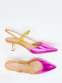 – Slingback-Pumps aus Metallicleder*Konstantin Starke Outlet