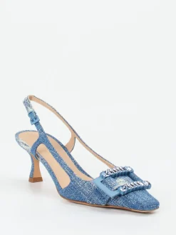 – Slingback-Pumps aus Textil in Denim-Optik*Konstantin Starke Best