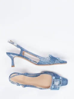– Slingback-Pumps aus Textil in Denim-Optik*Konstantin Starke Best