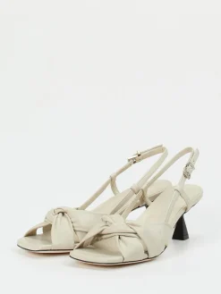 Damen Konstantin Starke – Slingback-Sandalette aus Lammleder Cremeweiß