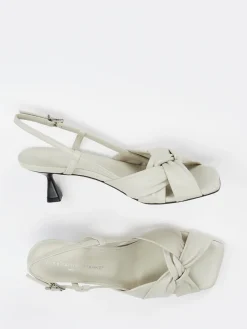 Damen Konstantin Starke – Slingback-Sandalette aus Lammleder Cremeweiß
