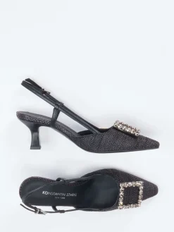 Damen Konstantin Starke – Slingback-Pumps aus Flechtleder