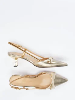 Damen Konstantin Starke – Slingback-Pumps aus Metallicleder