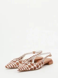 Damen Konstantin Starke – Slingpumps aus Flechtleder rostbraun