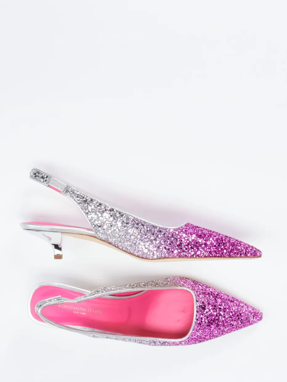 – Slingpumps aus Metallicleder Pink*Konstantin Starke Discount