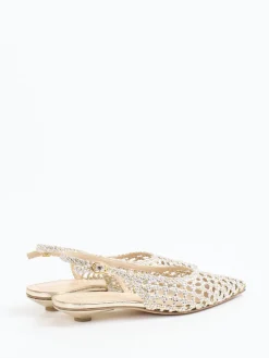 – Slingpumps aus Flechtleder Gold*Konstantin Starke Discount