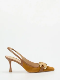 Damen Konstantin Starke – Slingpumps aus Veloursleder cognac