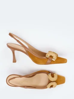 Damen Konstantin Starke – Slingpumps aus Veloursleder cognac